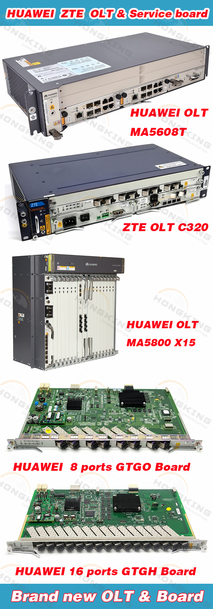 Шасси Huawei MA5608T OLT с линией терминалом силы DC GE 1xMCUD 1xMPWC одиночной оптически