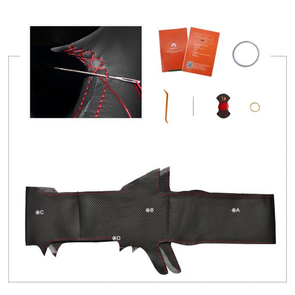 White Thread Leather Car Cover Kit for Ssangyong Actyon Kyron Korando 2011-2014 Rexton W Rodius