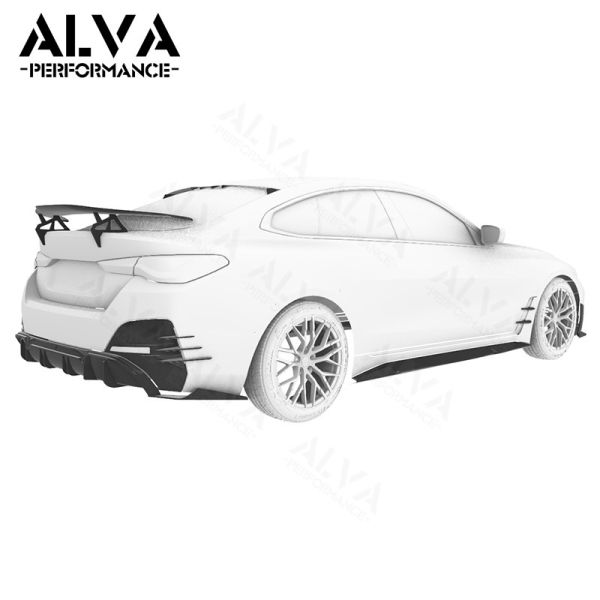 Excellent Fitment MiW Design Rear Bumper Diffuser Dry Carbon Fiber Aero Body Kits Lightweight Performance BMW I4
