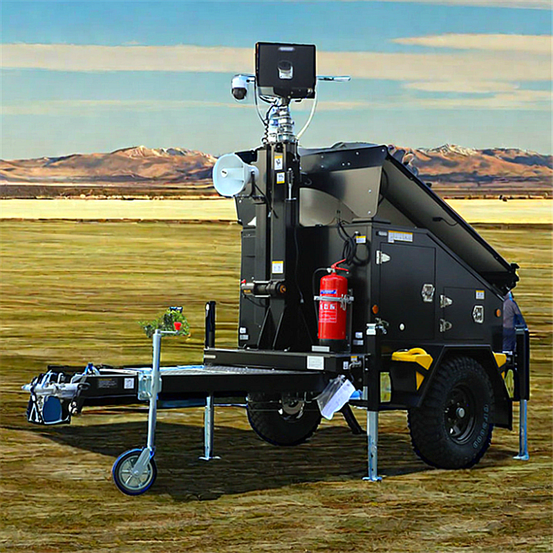 Solar Powered Portable Light Towers Disaster Relief Operations High Efficiency Mobile LED Light Tower