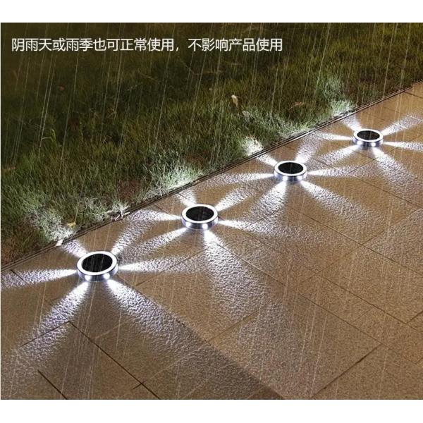Outdoor Solar Stair Step Deck Lighting with 90lm/w Efficiency Led Round Ground Lights