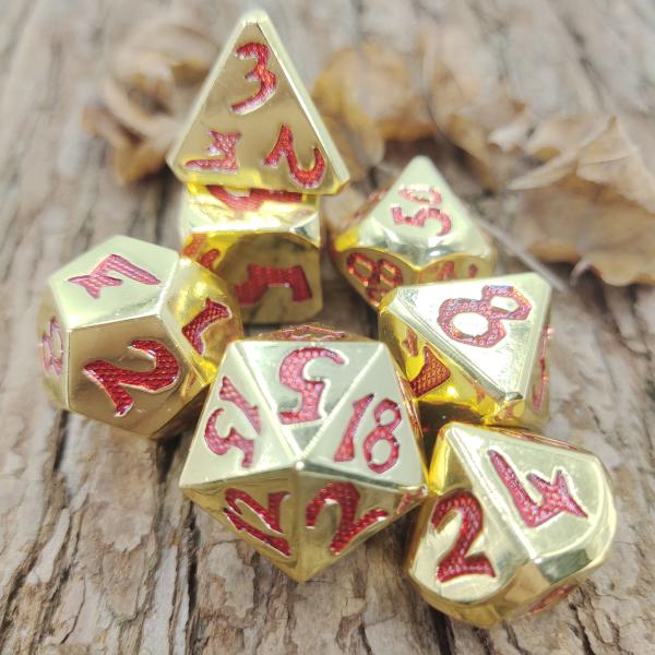 Роскошная Polyhedral кость установила D4, D6, D8, D10, D12, D20 и D% для карточн