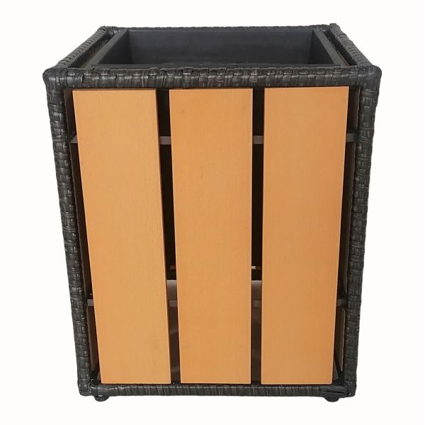High Grade Factory Hot Sale Rattan Wicker Plastic Wooden Garden Pots Planter