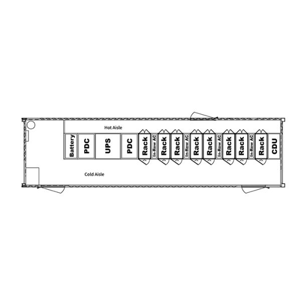 40ft Cold-Plate Liquid Cooling Data Center with Integrated Standard Module