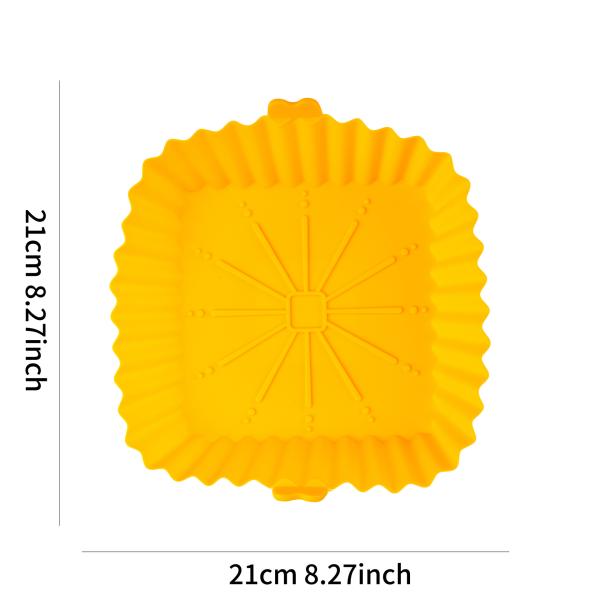 Воздушный фрайер Силиконовый горшок Пищевой класс Безопасность Воздушный фрайер Печь Аксессуары Квадрат Легко очищаемый Воздушный фрайер Силиконовый подкладка