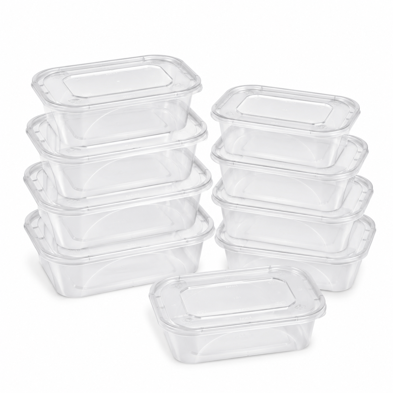 Side Dishes / Desserts PP Plastic Food Container With Lid Oval Portion Box 250ml