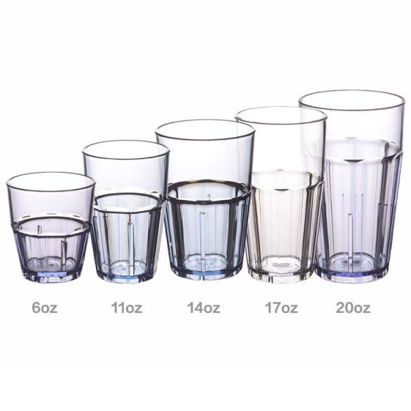 OEM Transparent San Plastic Whisky Glasses Customized Logo Color