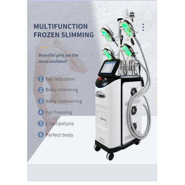 5 Handles Cryolipolysis Fat Freezing Machine With RF Technology For Fat Reduction