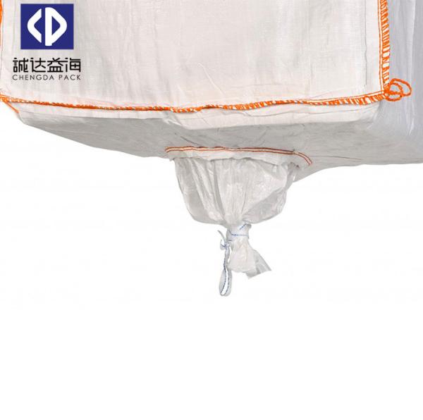 Plastic FIBC Bulk Bags White Fabric 1200kgs Loading Weight For Lime Stone