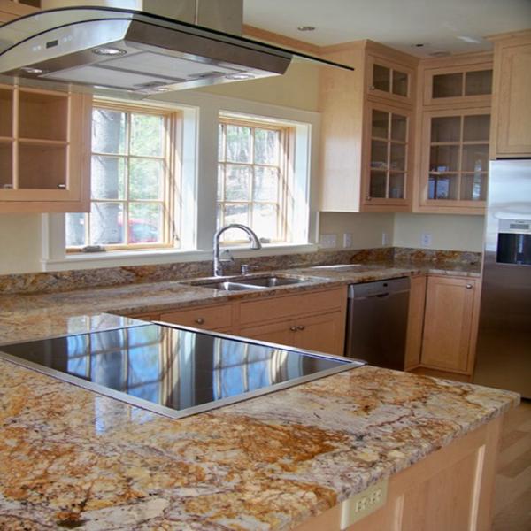 Yellow River / Golden River Granite Vanity Countertops For Traditional Bathroom