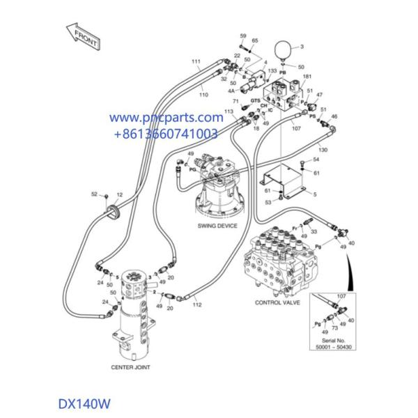 300715-00110 части экскаватора управлением DX140W DX160W Doosan катушки T/M запасные