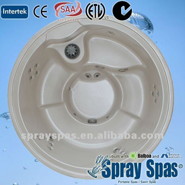 Acrylic Mini Round Massage Bathtub Thermostat System Outdoor Spa wirth 4-6 Seats
