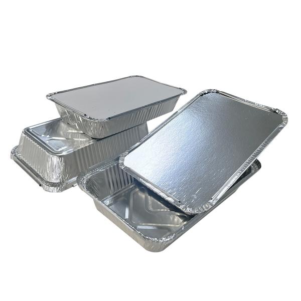 Contenedor de alimentos descartáveis com tampa de papel e folha de alumínio de qualidade alimentar