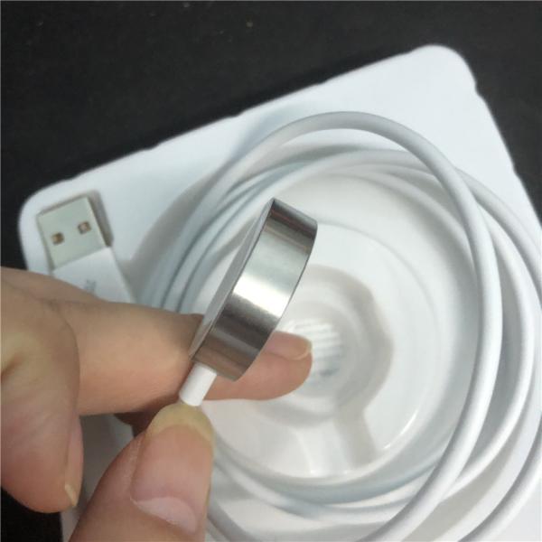 ABS blanco Qi del cable magnético inalámbrico del cargador del 1m para el reloj 1 2 3 4 5 6
