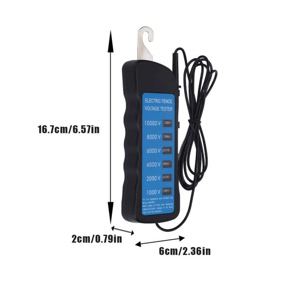 Electric Neon Fence Tester 10KV 6 Neon Indicator Lights For Farms Fault Finder