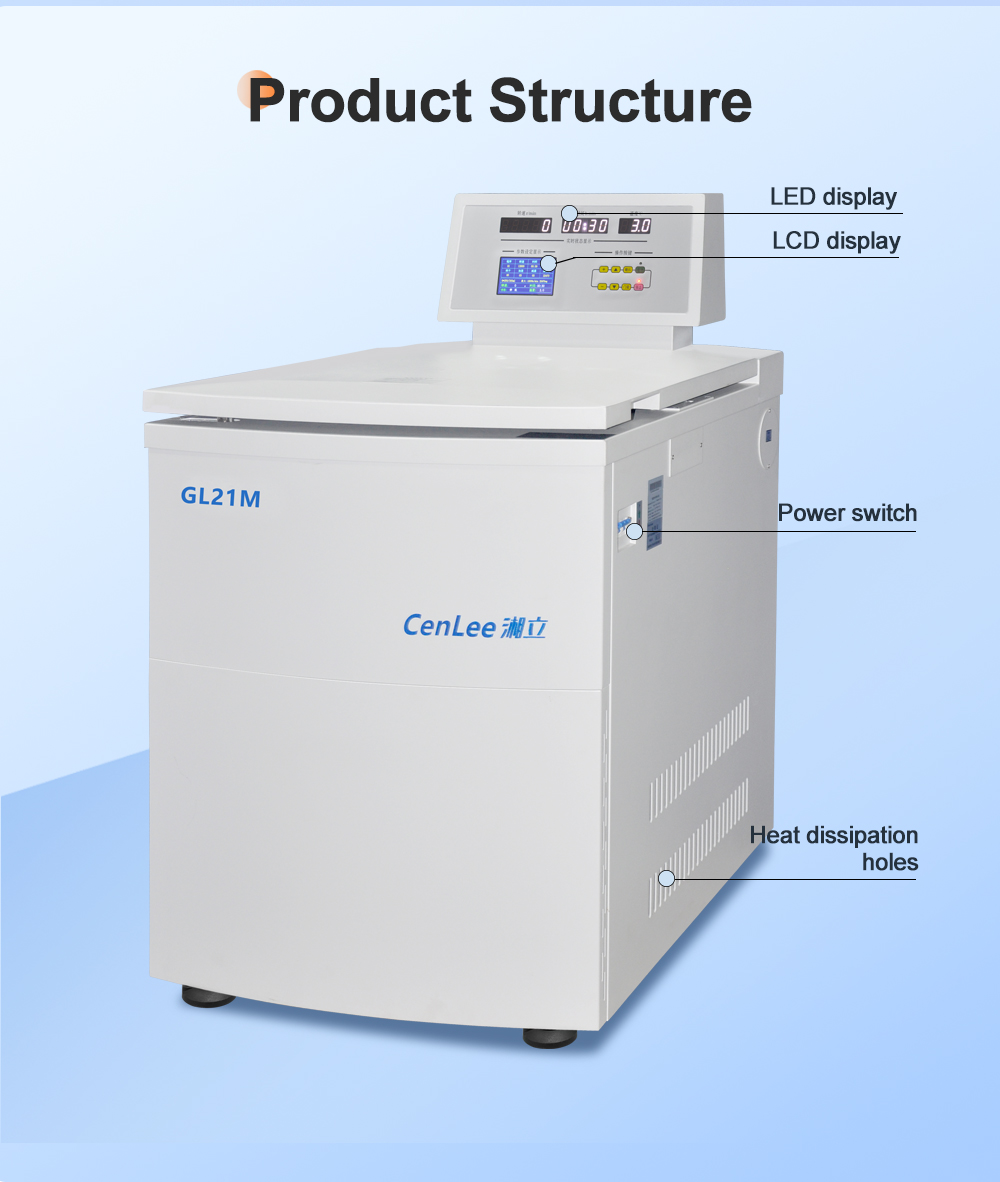 GL21M High-Speed High-Volume Laboratory Centrifuge Continuous Flow Refrigerated Lab High-Speed Processing