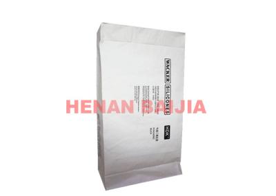 Industrial Multiwall Kraft Paper Bags Heat Sealed Self Closing High Speed Filling