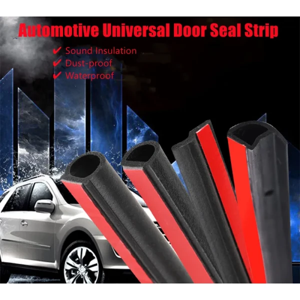 Black Weather Stripping Seal Strip for Doors/Windows D Z P Rubber Self-Adhesive Weatherstrip Gap Blocker