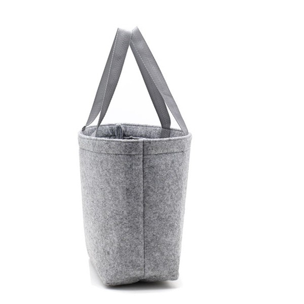Popular Logo Printed Grey Felt Tote Bag / Personalized Grocery Tote Bags