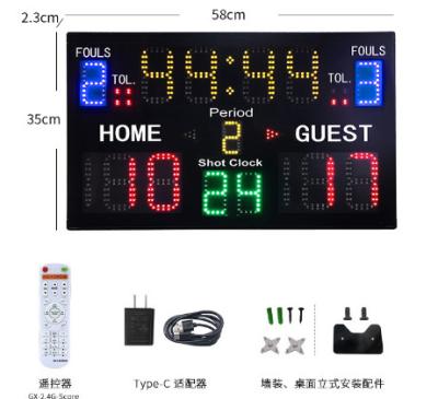 Multi Function Electronic Scoreboard For Competition Games Portable Battery Power Upgrade Control