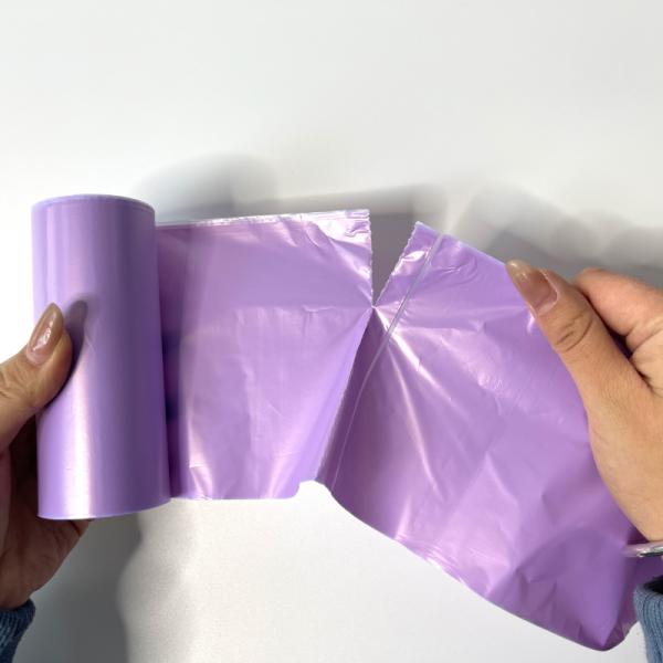 Оффсетное печать поверхности обработки LDPE пластиковый мусорный мешок на ролике для бежевой мусорной корзины