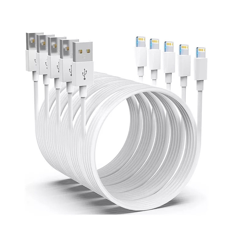 USB A to Lightning Cable, TPE Durable iPhone Charger Cable Fast Charging Sync Cord No Pop‑up Warning for iPhone