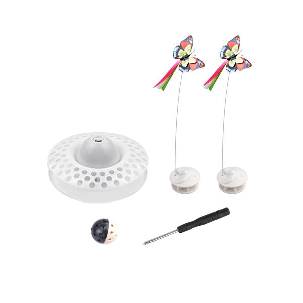 Игрушки котенка дразнилки & Exerciser взаимодействующего кота автоматические с закручивая бабочкой