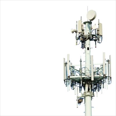 Monopole Tower Telecom Steel Structure Hot Dip Galvanized Painted Design Code ANSI/TIA-222-G/H/F Wind Speed Up to 250 kmh