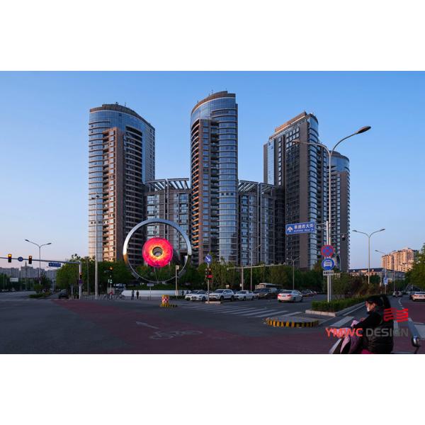 Stainless Steel Large Photoelectric Interactive Device for City Park Sculpture Square