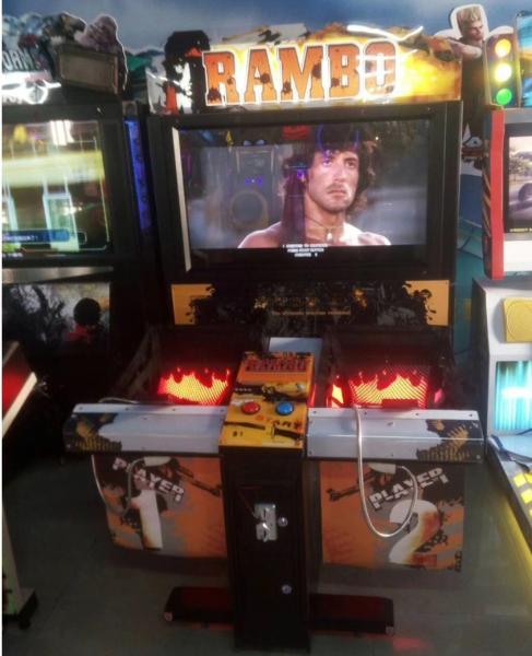Amusement Park 55 LCD Rambo Arcade Machine 400w Arcade Shooting Game Machine