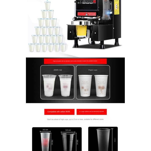 Production Capacity 400-600 Cups/H Electric Cup Sealing Machine for Bubble Tea Sealing