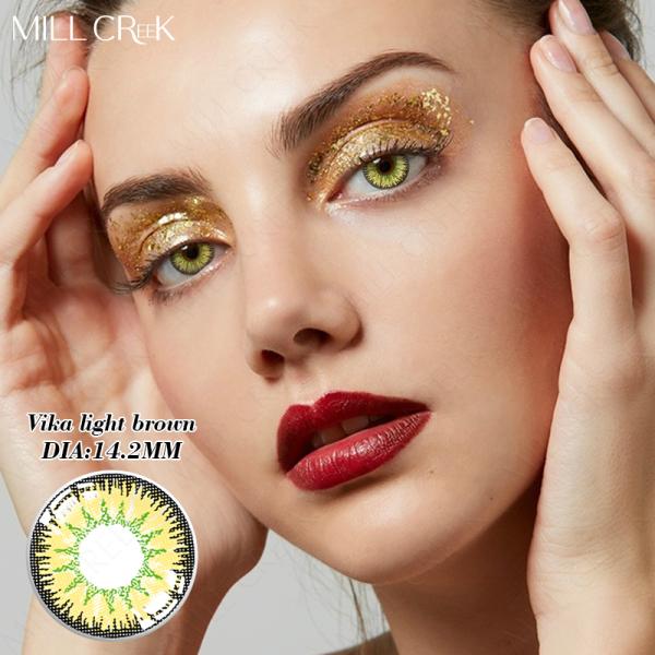 Vika Brown Lenses For Dry Eyes 48% Water Content Professional Comfortable