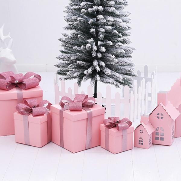 Напечатанная милая подарочная коробка крышки мира медведя с подарочной коробкой рождества ленты