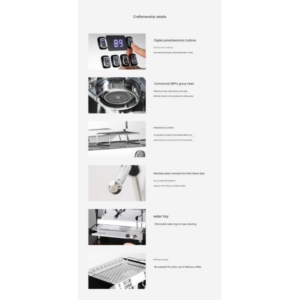 Adjustable Extraction Water Temperature Professional Grade Espresso Machine for Coffee