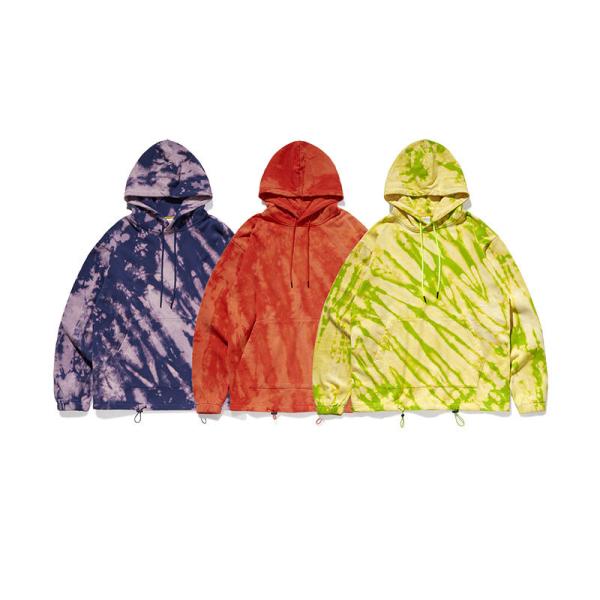 Unisex Plain Tie Dy 100% Cotton Oversized Drop Shoulder Hoodie