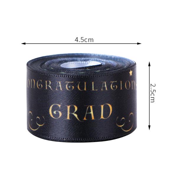 MSD Graduation Hat Pattern 25mm Satin Ribbon Must-Have for Graduation Party Decor