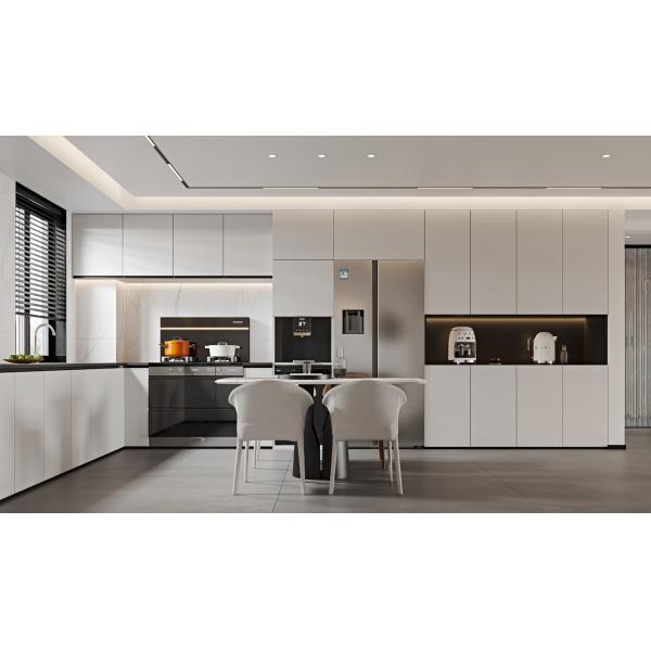 Custom Finish Kitchen Cabinet Modern Design Furniture with Fireproof Boards Material