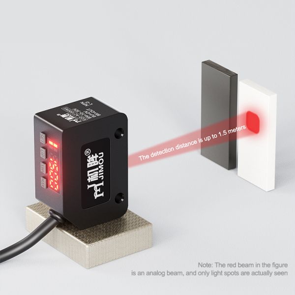 NO NC reducción de costos efectiva respuesta de alta velocidad sensor difuso de fotos pantalla digital inteligente interruptor fotoeléctrico