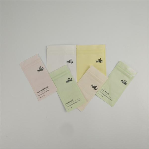 SGS 120mic Sachet Kraft Paper Bags Biodegradable Food Packaging Bags VMPET