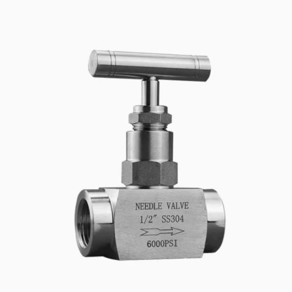 1/4"-1" 304/316 Stainless Steel Needle Valve 6000PSI NPT Female Thread T-Handle