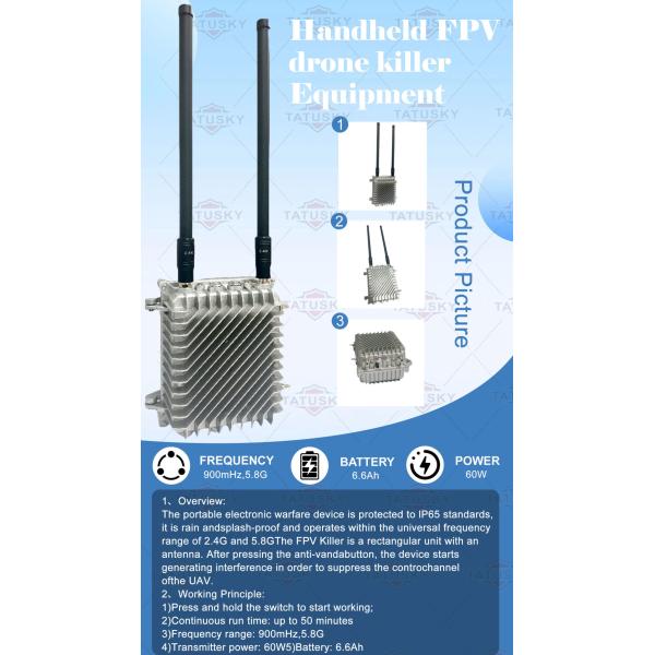 Устройство для борьбы с Fpv 30w 60w портативное оборудование для борьбы с Fpv