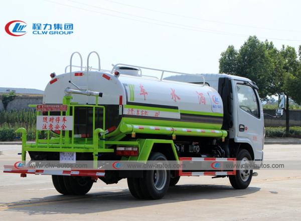 5m3 1500 transport de l'eau de Dongfeng 4*2 de camion de Bowser de l'eau de gallon