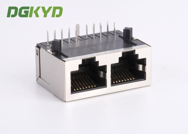1 x 2 RJ45 magnético integrado portuário Jack modular 100BASE sem diodo emissor de luz