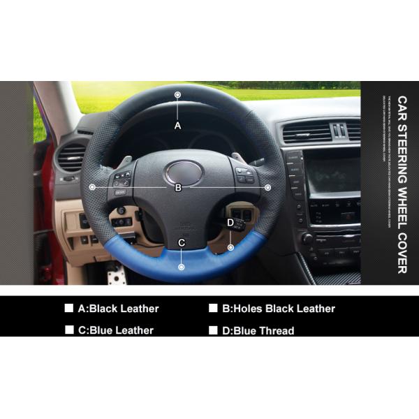 Hand Stitching Blue Artificial Leather Steering Wheel Cover for Lexus IS250 IS250C IS300 IS350 2005 2006 2007 2008 2009 2010