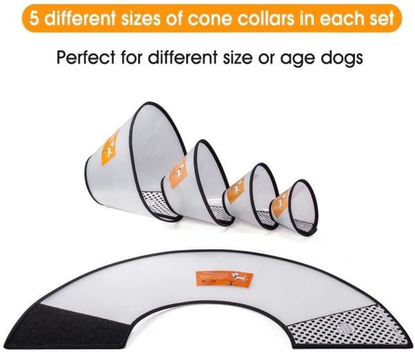 Multi Size Protective Pet Collars Plastic Dog Elizabeth Collar With Soft Edge