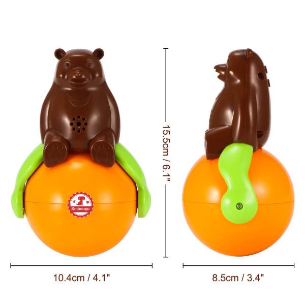 Speakers Tumbler Cute Pet Toys Sound And Light Ball Bear 4.2V With Led Light