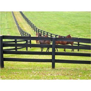 100% Vinyl Ranch Style Vinyl Fence Farm Four Rail Vinyl Fence