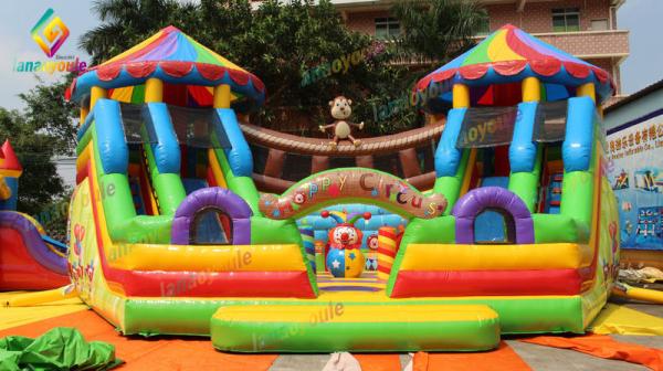 Inflatable Amusement Park For Kids Giant Activity / Commercial Bounce House Combos