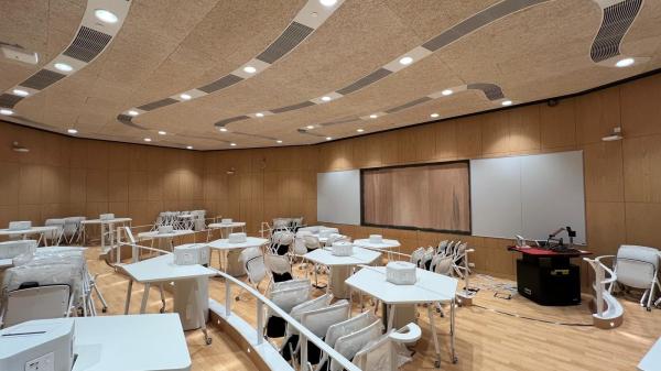 Gallary Hall Wooden Wall Micro Perforated Acoustic Panel Board 2mm OEM