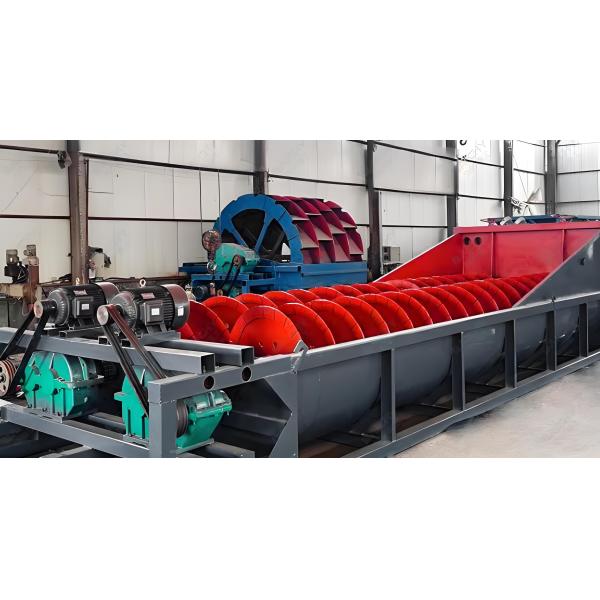 Máquina de limpieza de rodillas abrasivas de doble espiral para arena de río, arena de cuarzo y grava de procesamiento fino